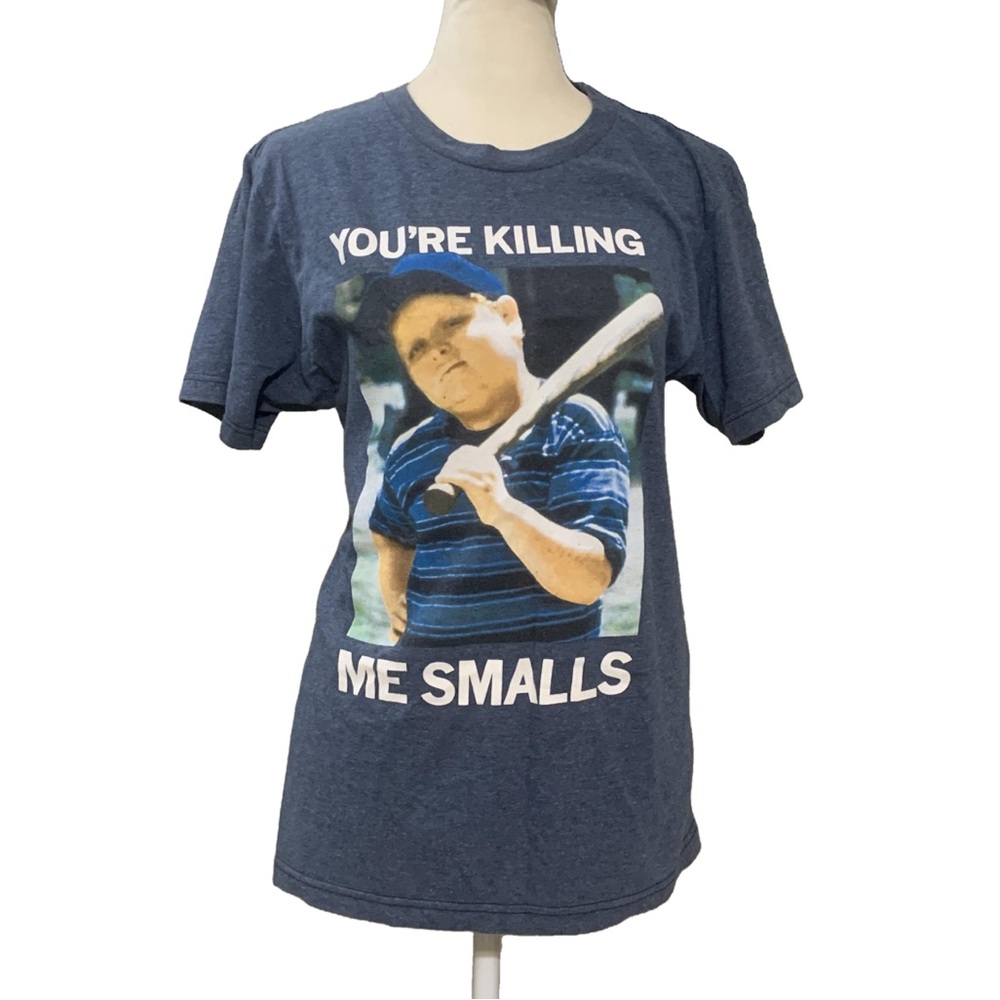 The Sandlot Blue Graphic "You're Killing Me Smalls" Crew Neck Short Sleeve Tee - Picture 1 of 7